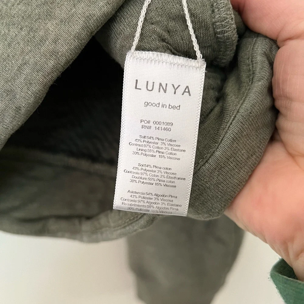 Lunya Restore Double Faced Crew Oversized Pullover Humble Green | M